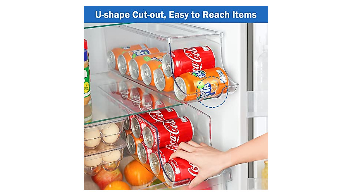 Puricon 2 Pack Soda Can Organizer Dispenser for Refrigerator & Pantry