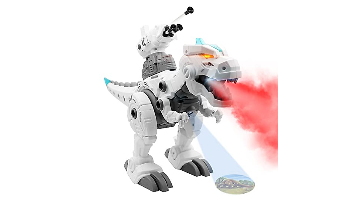 FIRE BULL Robot Dinosaur Toy - Fire Breathing Fun