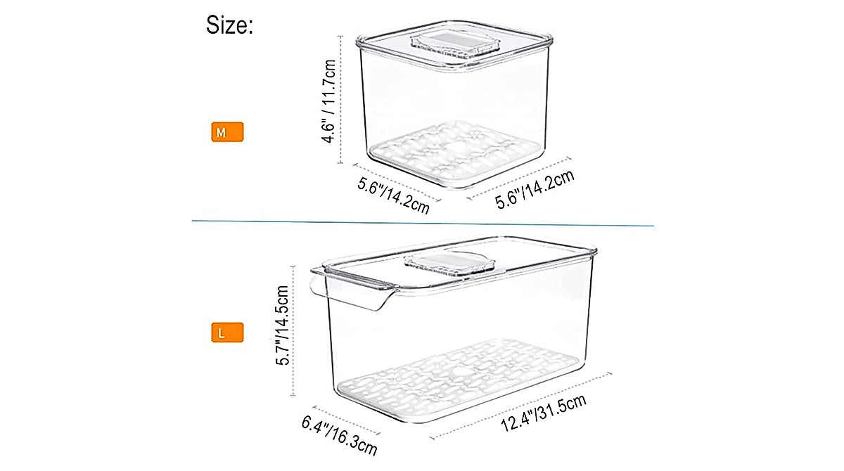 Stackable Fridge Storage Containers for Fresh Produce
