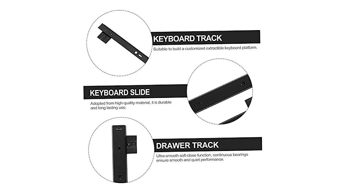 STOBOK 1 Pair Keyboard Rails Keyboard Stand for Desk Keyboard Holder ...
