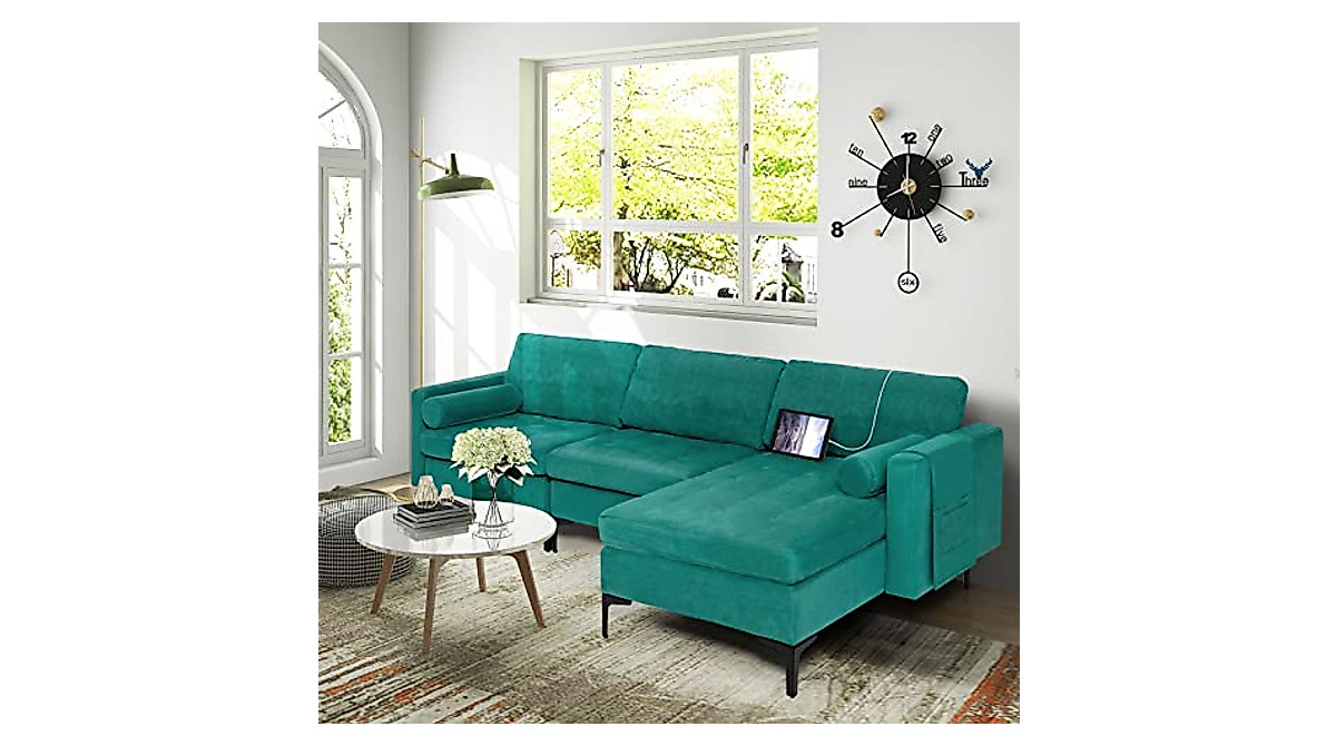 KOMFOTT 97-Inch Modular Sectional Sofa with USB Ports