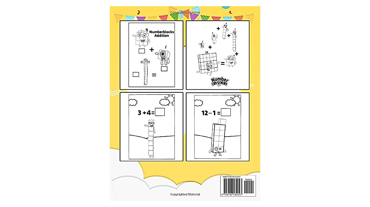 Numberblocks Addition & Subtraction Workbook for Kids Ages 3-6