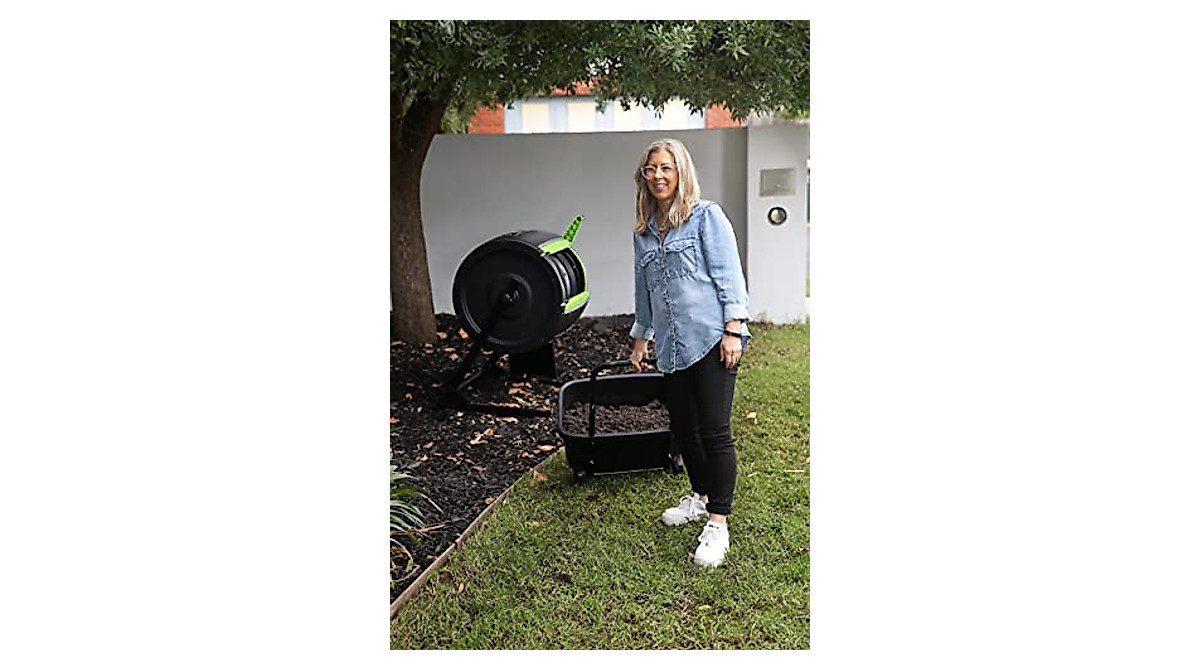 Maze 65 Gallon Dual Chamber Compost Tumbler - Easy Composting