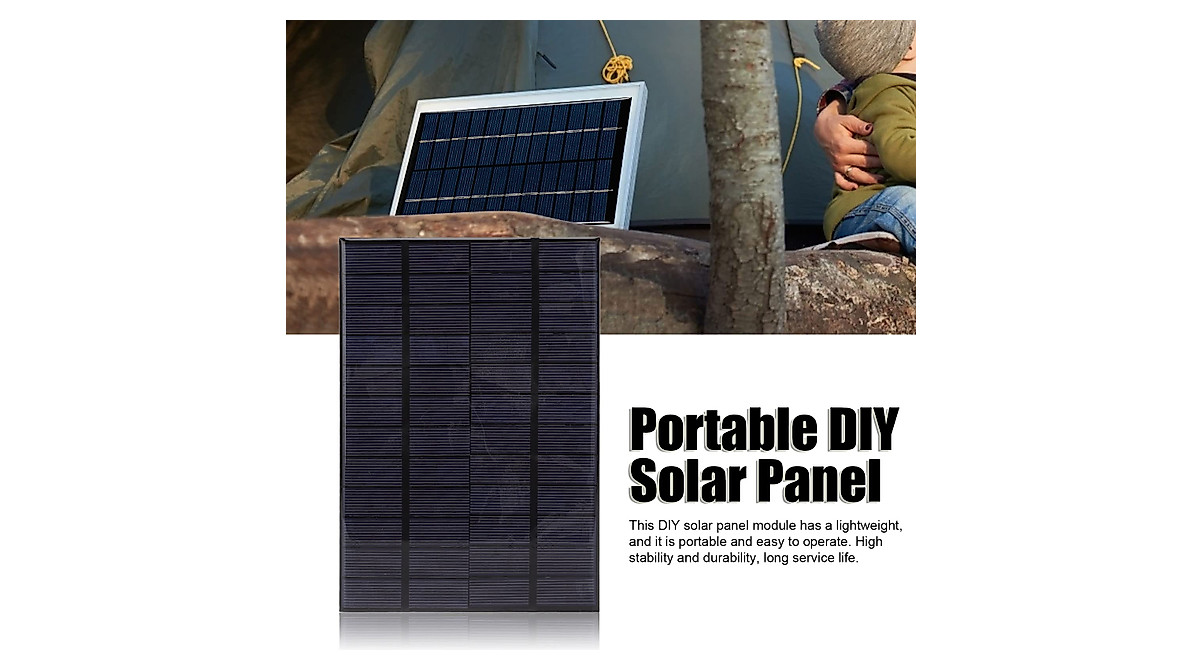 12V Mini Solar Panel - Portable DIY Cell Charger