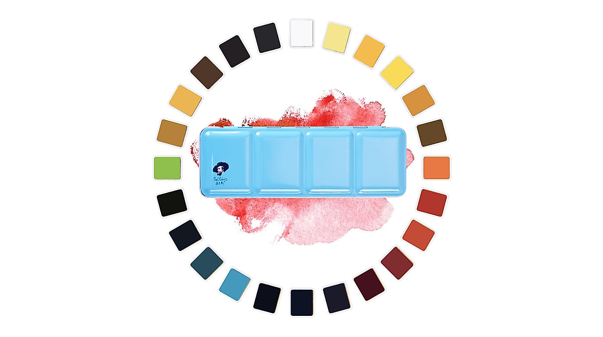 Paul Rubens Artist Grade Watercolor Paint Set - 24 Colors