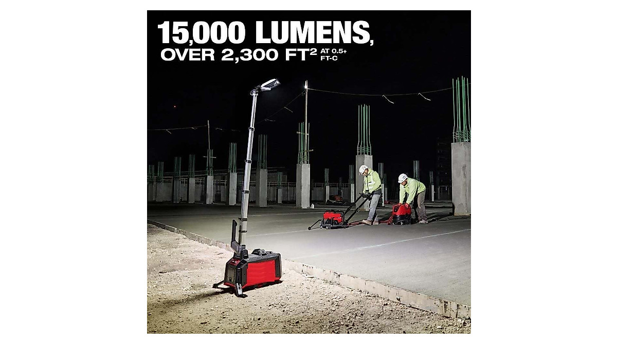 Milwaukee 15,000 Lumen Compact Rocket Light Kit - Portable LED Work Light