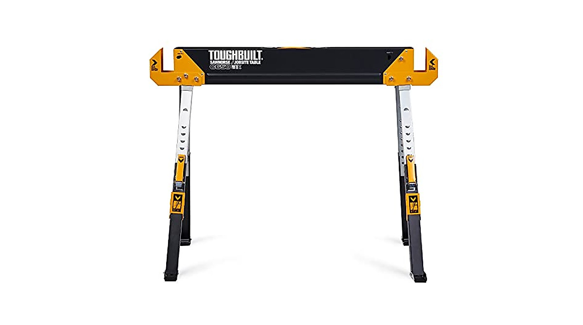 ToughBuilt Folding Sawhorse: Durable & Lightweight Setup