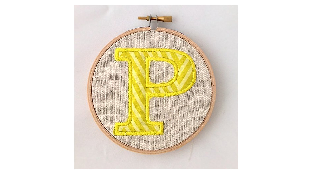 Personalized Applique Alphabet in Hoop - Custom Home & Gift Decor