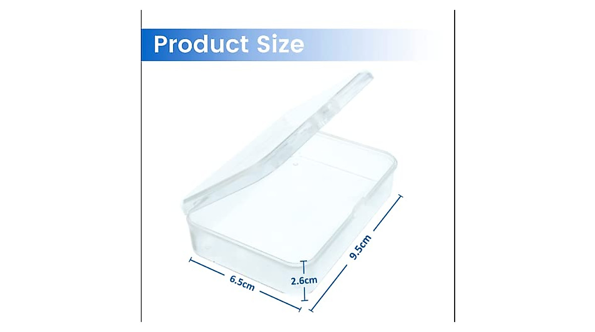 Pack of 9 Snap Tight Clear Plastic Storage Boxes