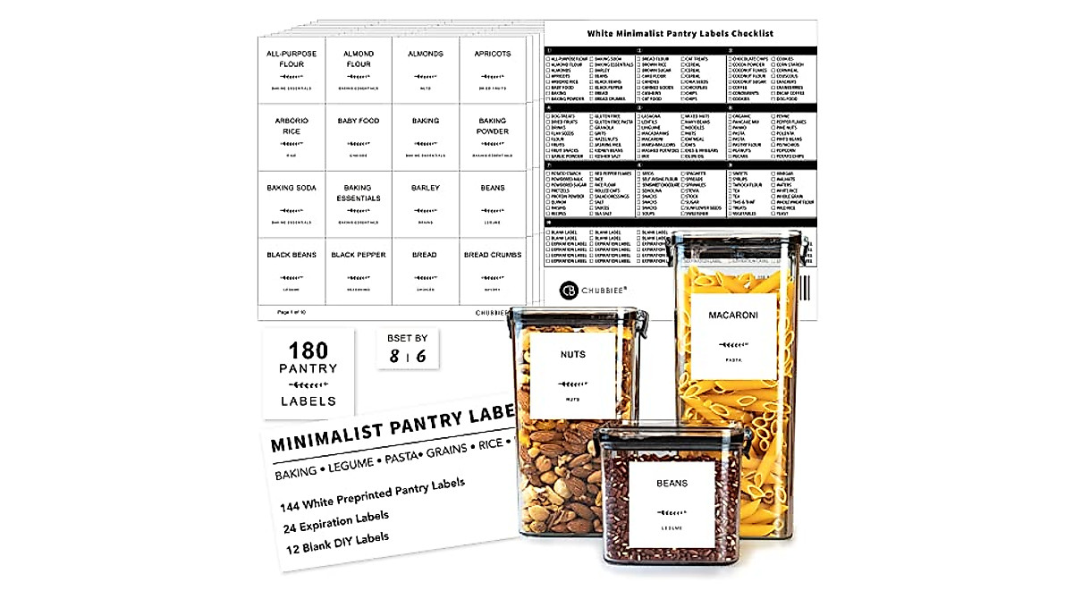 180 Kitchen Pantry Labels for Ultimate Organization