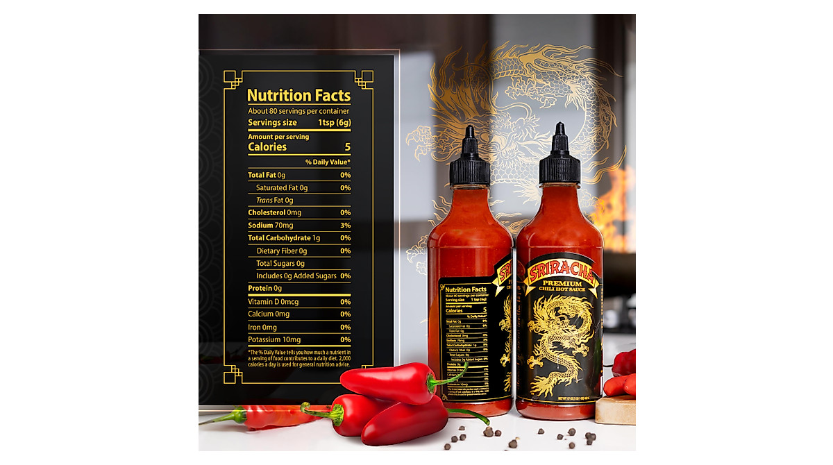 Underwood Ranches Dragon Sriracha Sauce - Authentic Red Jalapeno Flavor