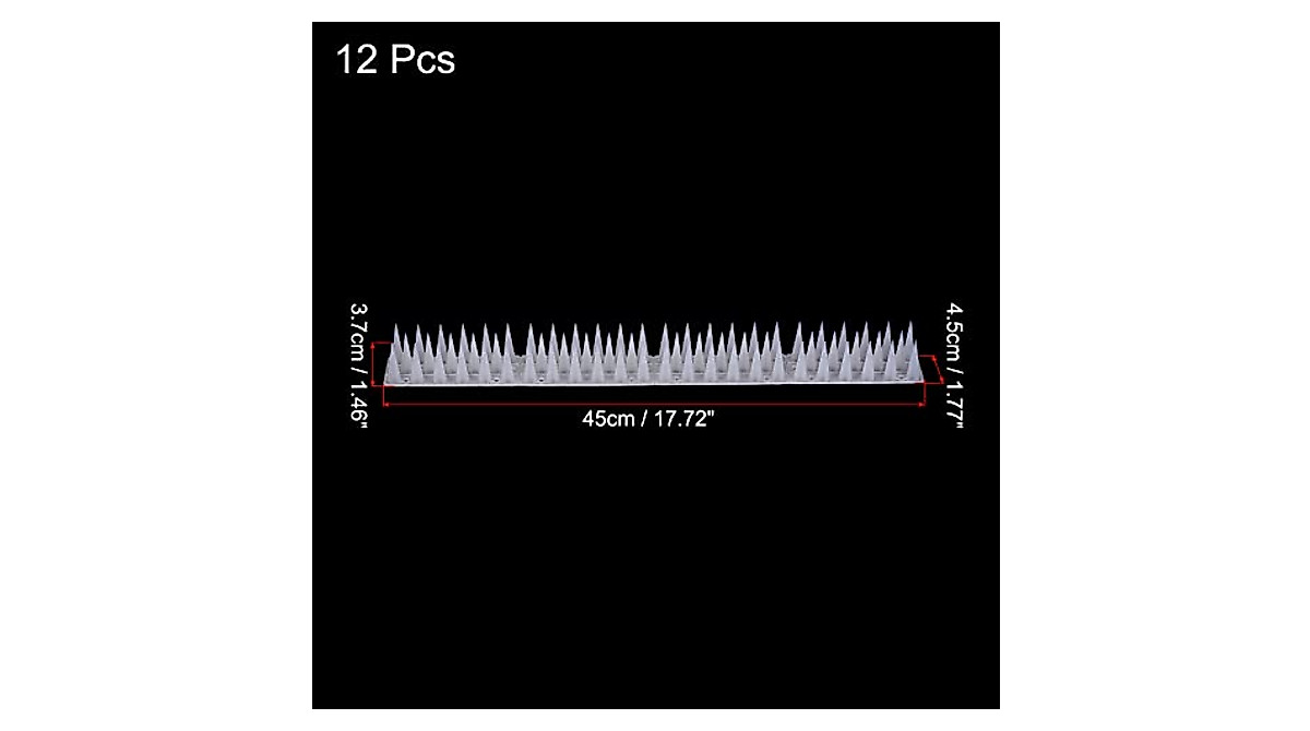 MECCANIXITY Bird Spikes 18 Inch - Humane Outdoor Pest Deterrent