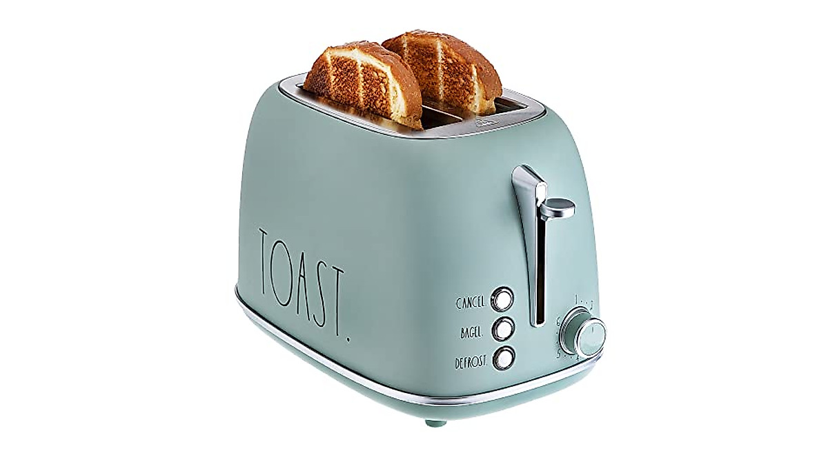 Rae Dunn Retro Bread Toaster - 2 Slice Stainless Steel
