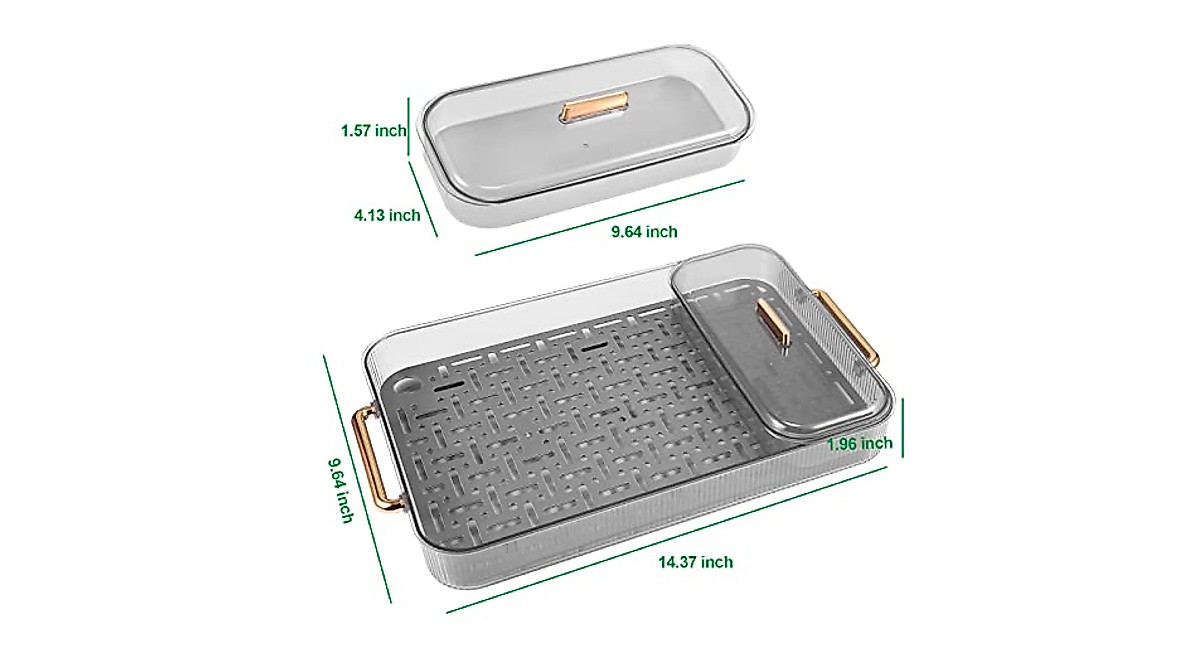 Non-Slip Food Serving Tray with Handles | Large & Practical