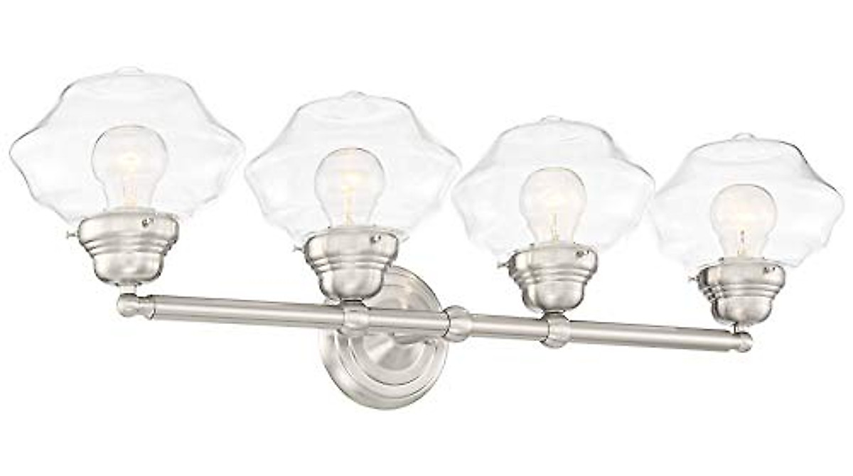 Possini Euro Astrid Modern Wall Light - Brushed Nickel 4-Light Fixture