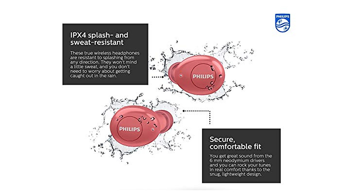 Philips T2205 True Wireless Earbuds - Up to 12H Playtime & IPX4 Waterproof