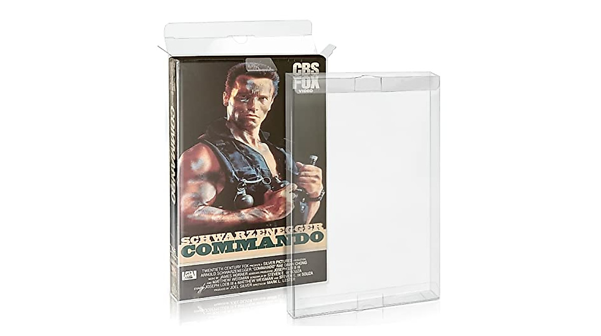 VHS Cover Storage Case 10 Pack Clear Display Cases for Home Movies