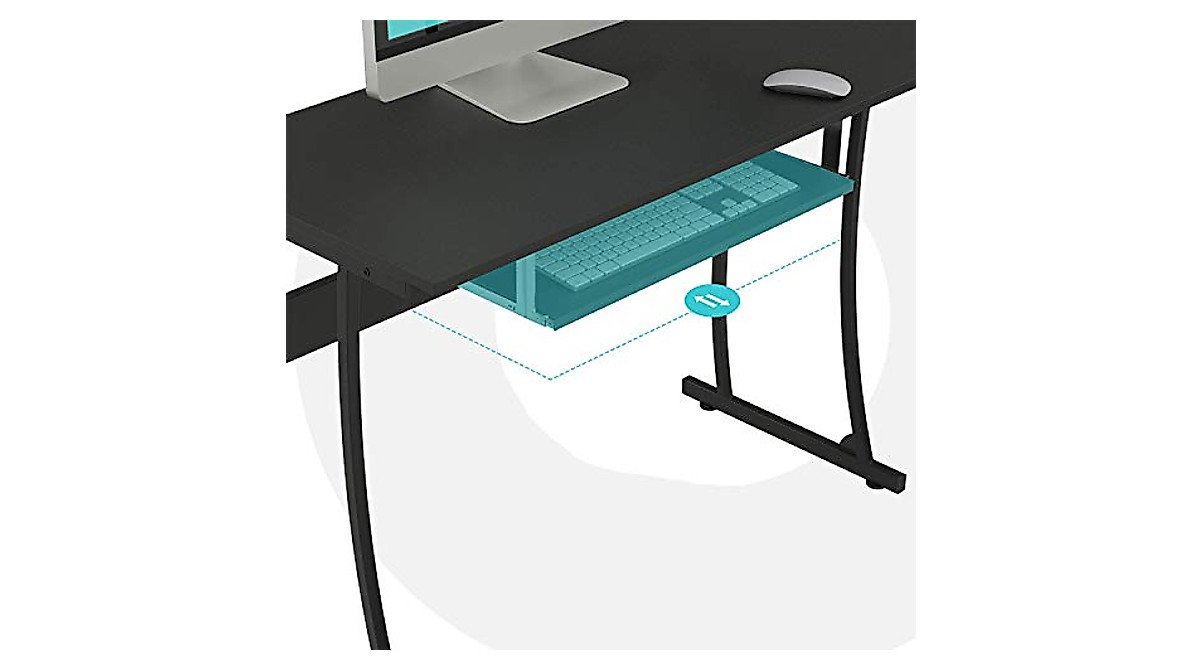 RIF6 L-Shaped Computer Desk | Spacious Home Office Corner Desk