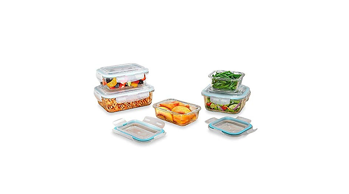 Gourmet 10 Pc Glass Food Storage Container Set