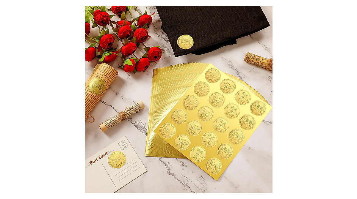 Spakon 500 Pcs Graduation Envelope Seals - Class of 2024