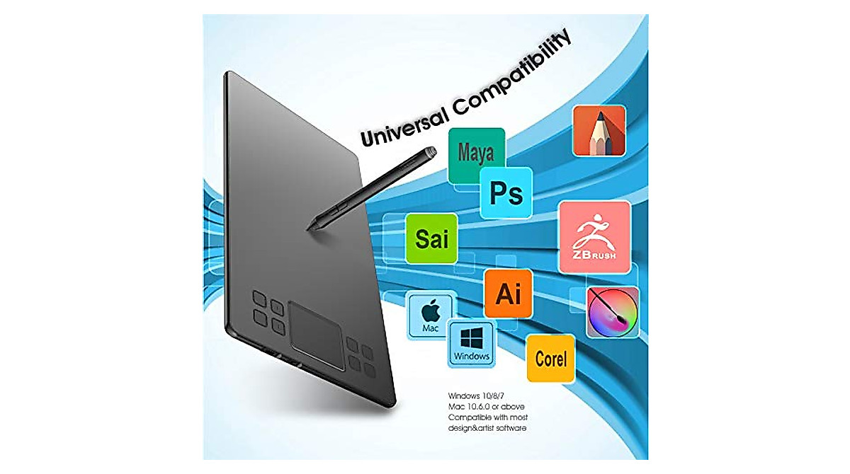 VEIKK A50 Drawing Tablet – Precise Digital Art with Battery-Free Pen