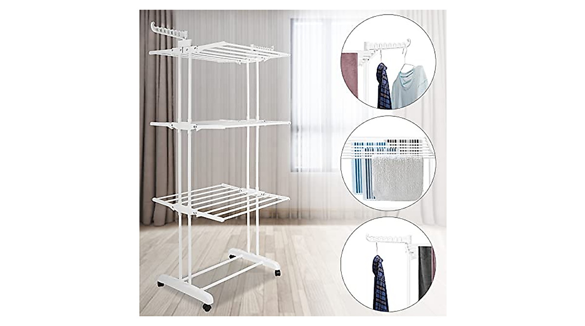 Innotic 4-Tier Collapsible Clothes Drying Rack – Space-Saving & Durable