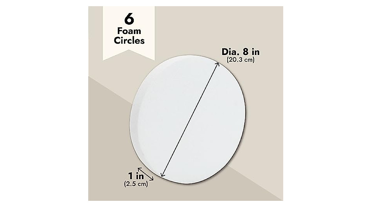 8x8 Inch Round Foam Circles for Creative DIY Projects