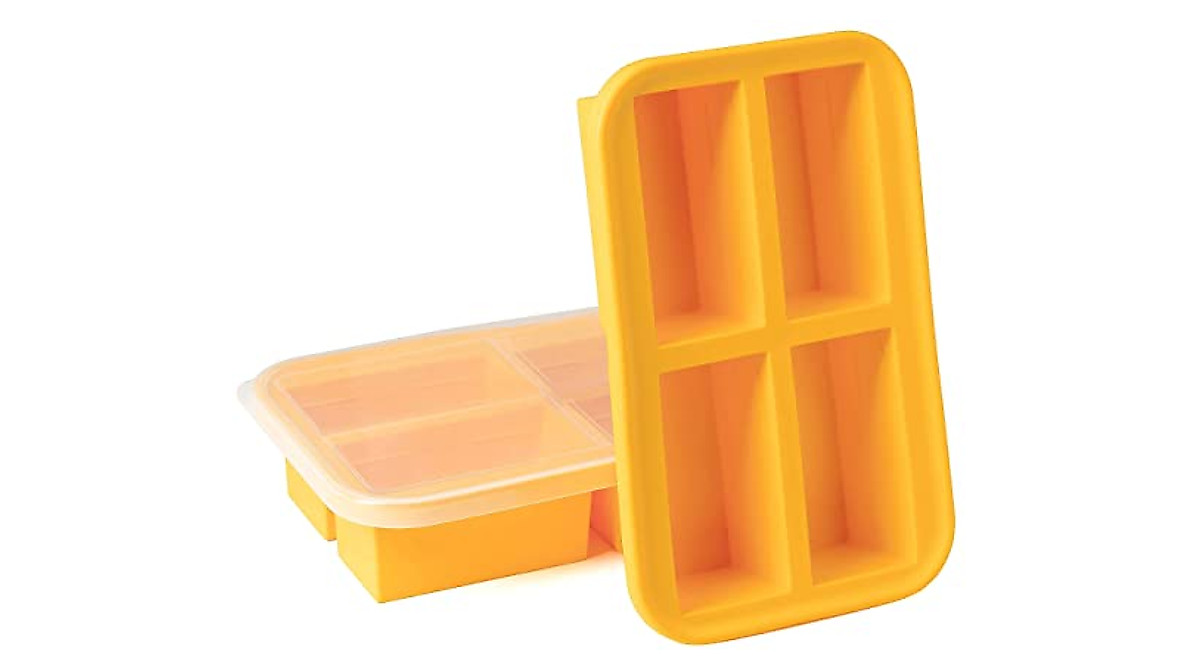 Silicone Freezer Molds 2 Pack with Lids | Food Storage & Portions