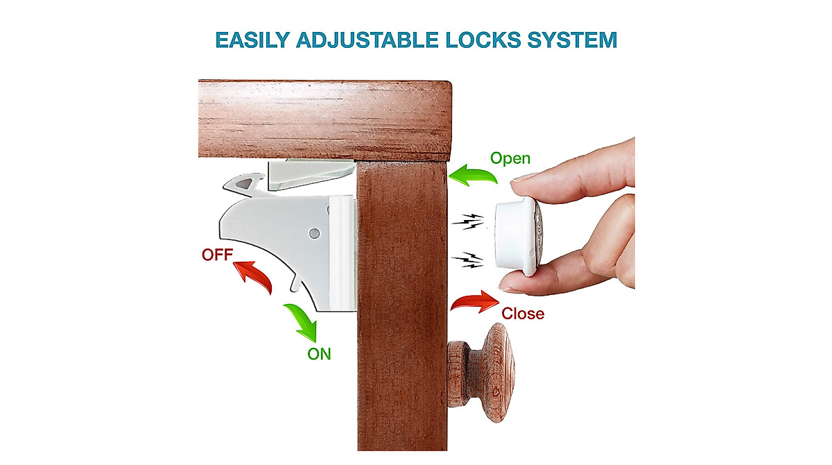 Invisible Magnetic Cabinet Locks for Child Safety