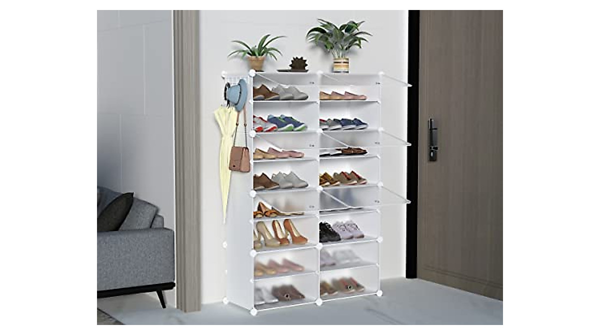 HOMIDEC 8-Tier Shoe Rack - Organize 32 Pairs Easily