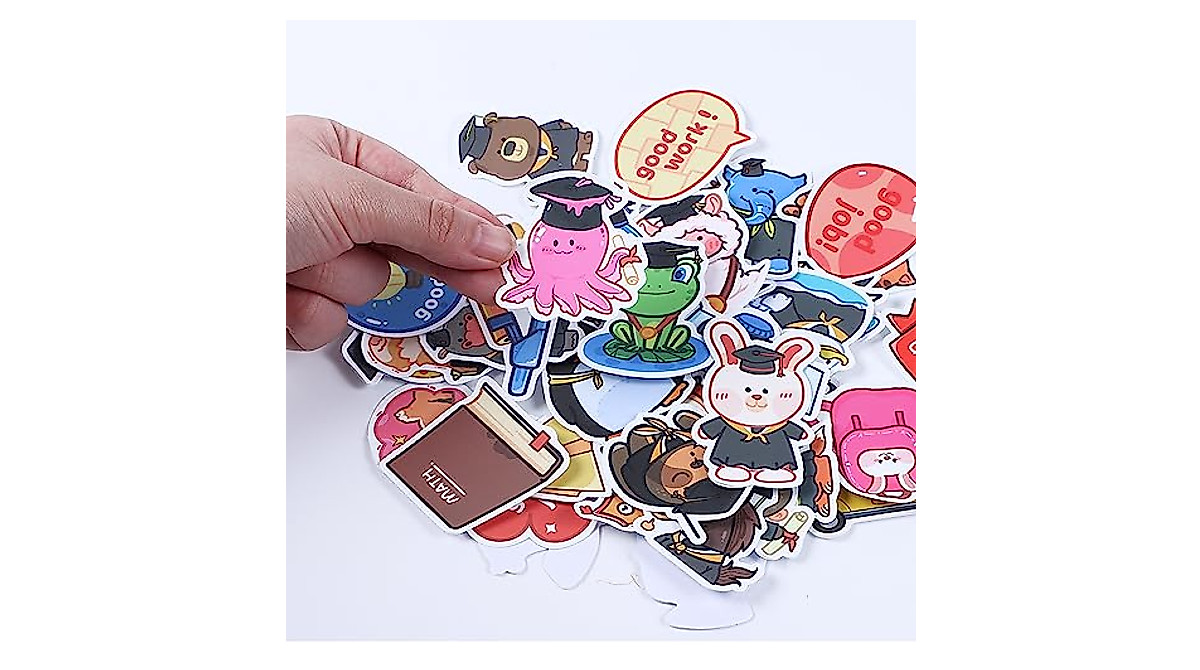 Cute Waterproof Stickers for Kids - 50 Pcs Pack
