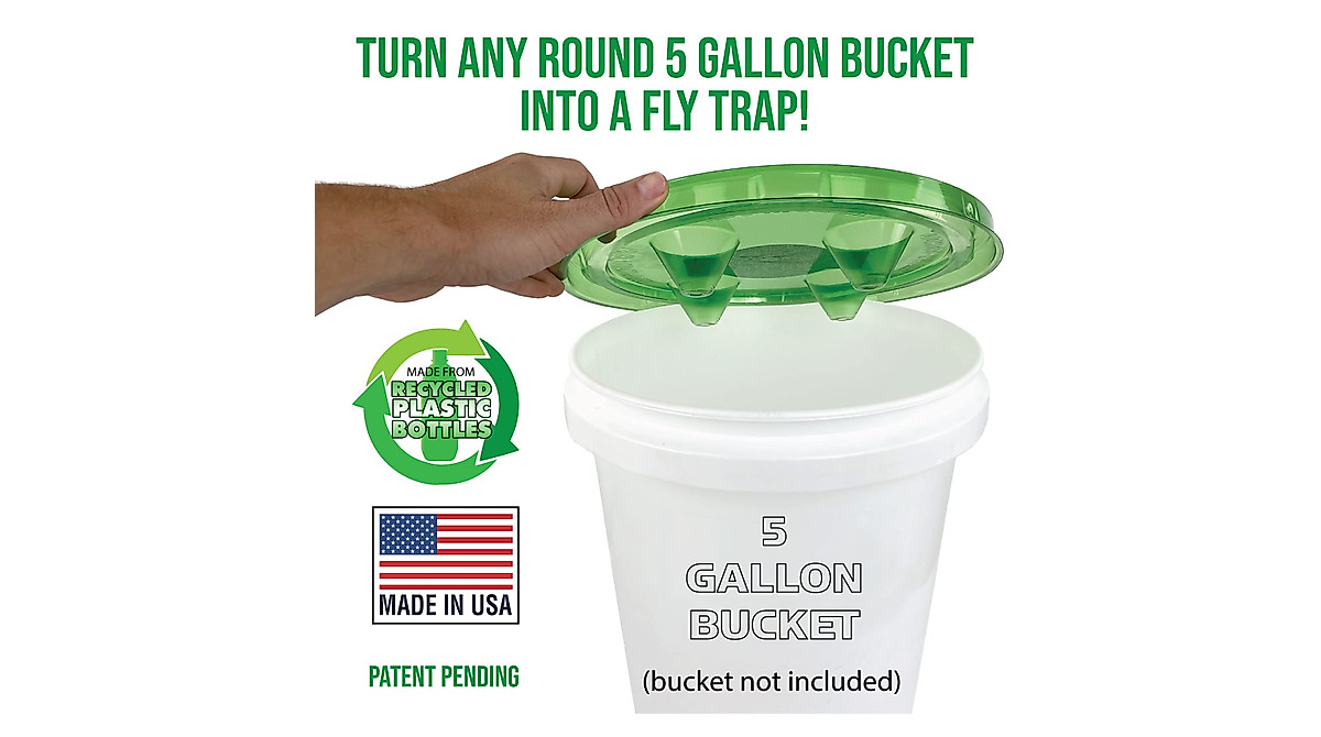 Billy-Bob 5 Gallon Bucket Fly Lid - Effective Fly Trap