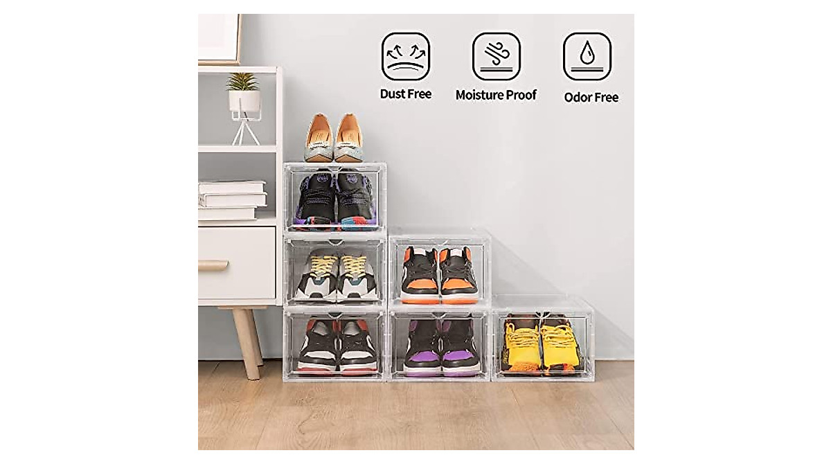 Stackable Clear Plastic Shoe Storage Boxes - Organize Your Shoes Easily