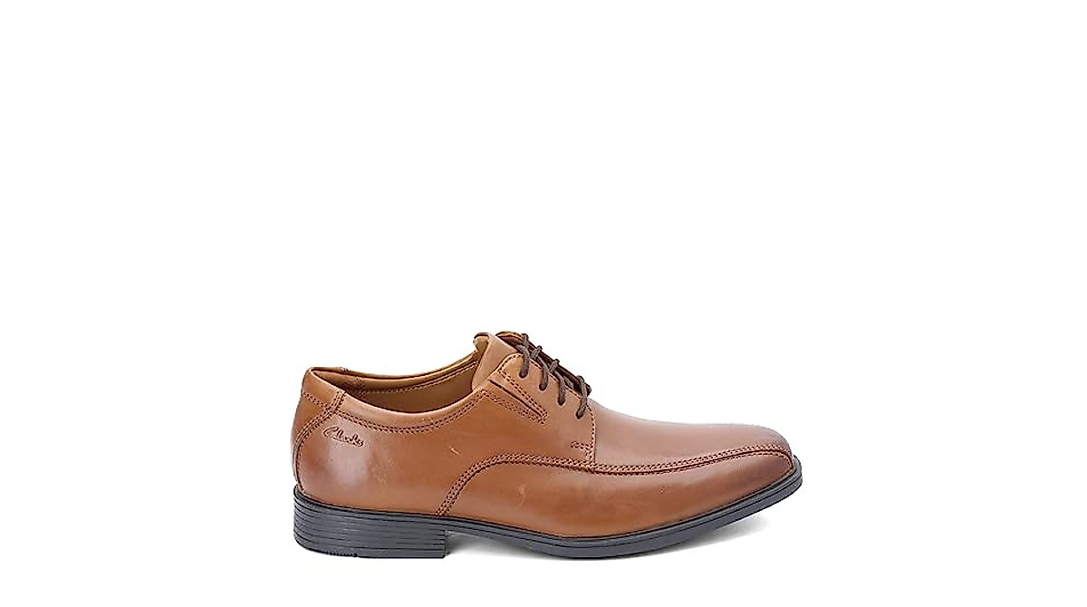 Scarpe Oxford Clarks Tilden Walk Uomo - In Pelle Morbida, Leggere, Comode, Pelle Responsabile