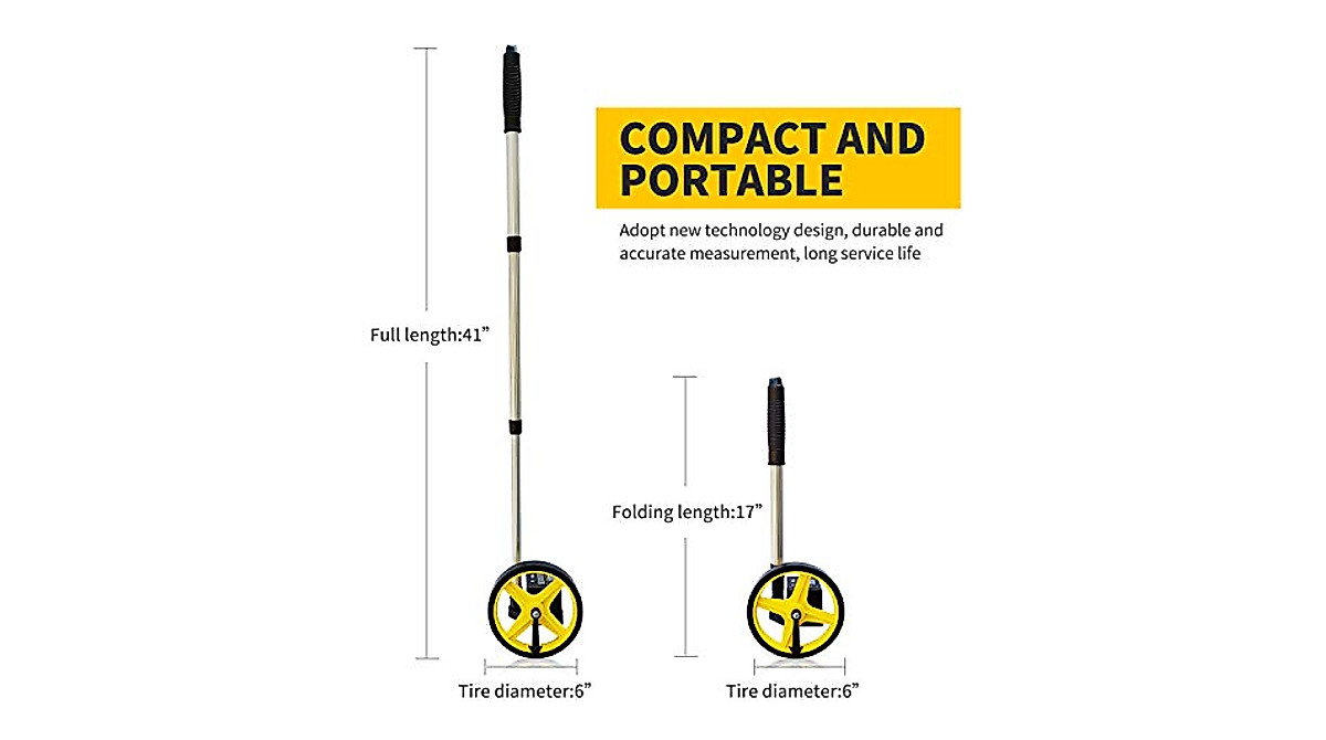 Zozen 6-Inch Telescopic Measuring Wheel for Precise Distance Measurement