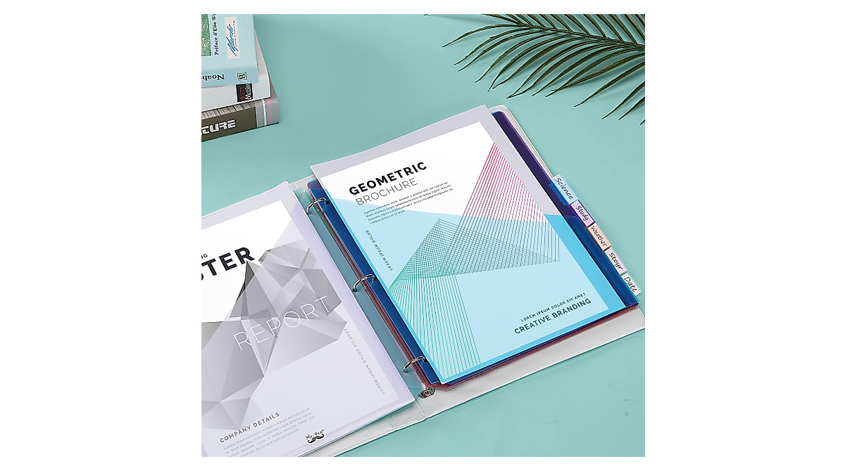Mr. Pen Binder Dividers with Pockets & Tabs - 8 Pack for Organized Files