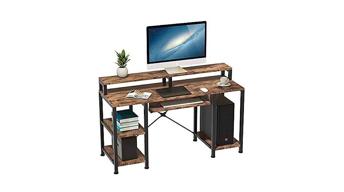 TechLand Industrial Computer Desk - Modern & Sturdy