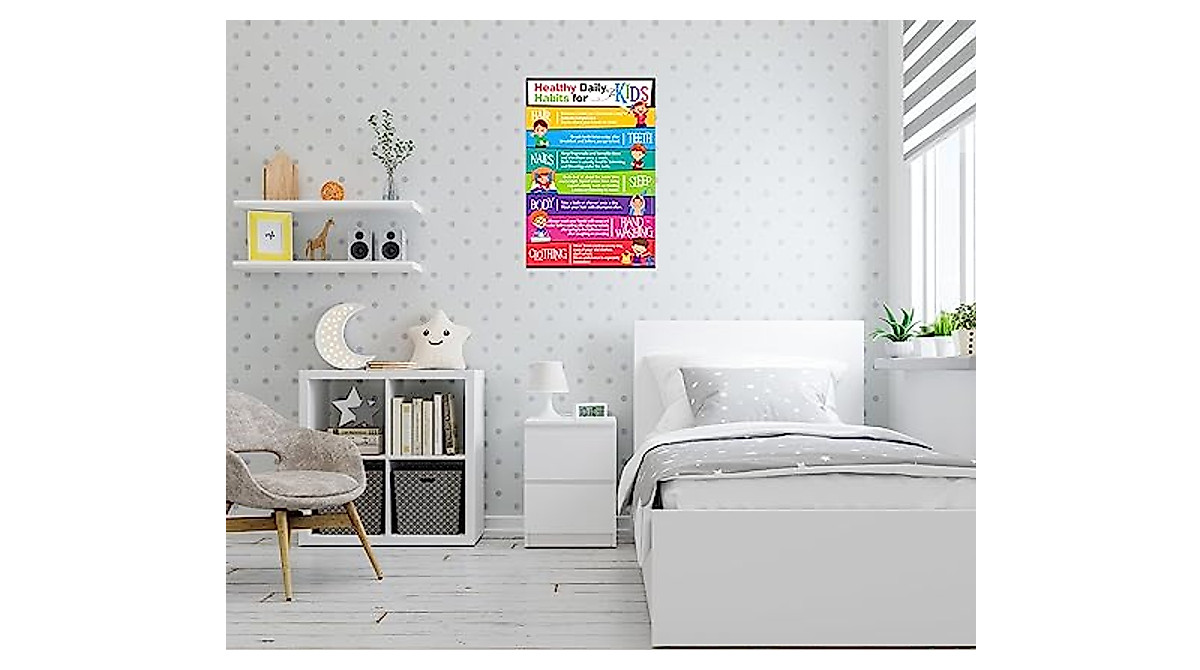 Healthy Daily Habits Poster for Kids - Classroom & Home Decor