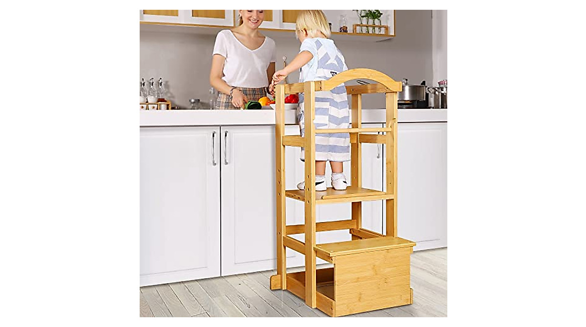 Adjustable IPOW Learning Stool for Toddlers