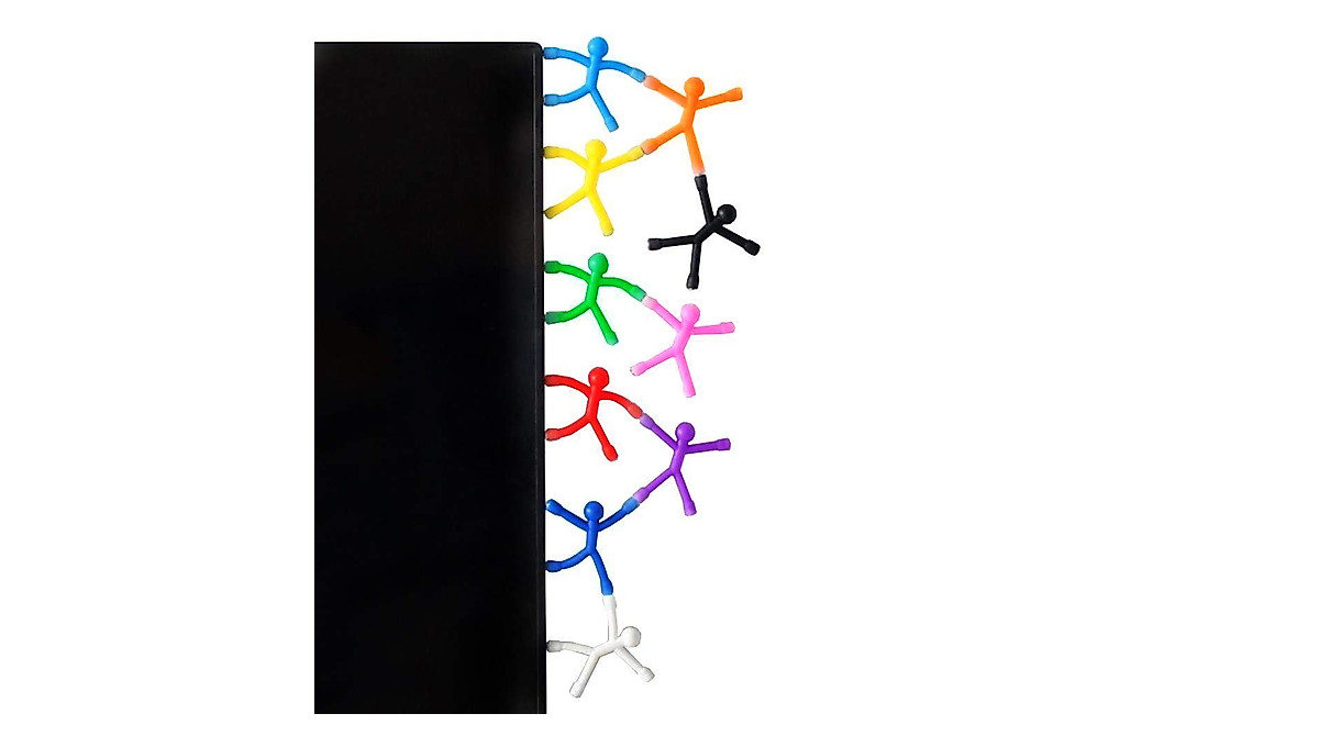 10 Fun Mini Man Fridge Magnets - Flexible & Colorful