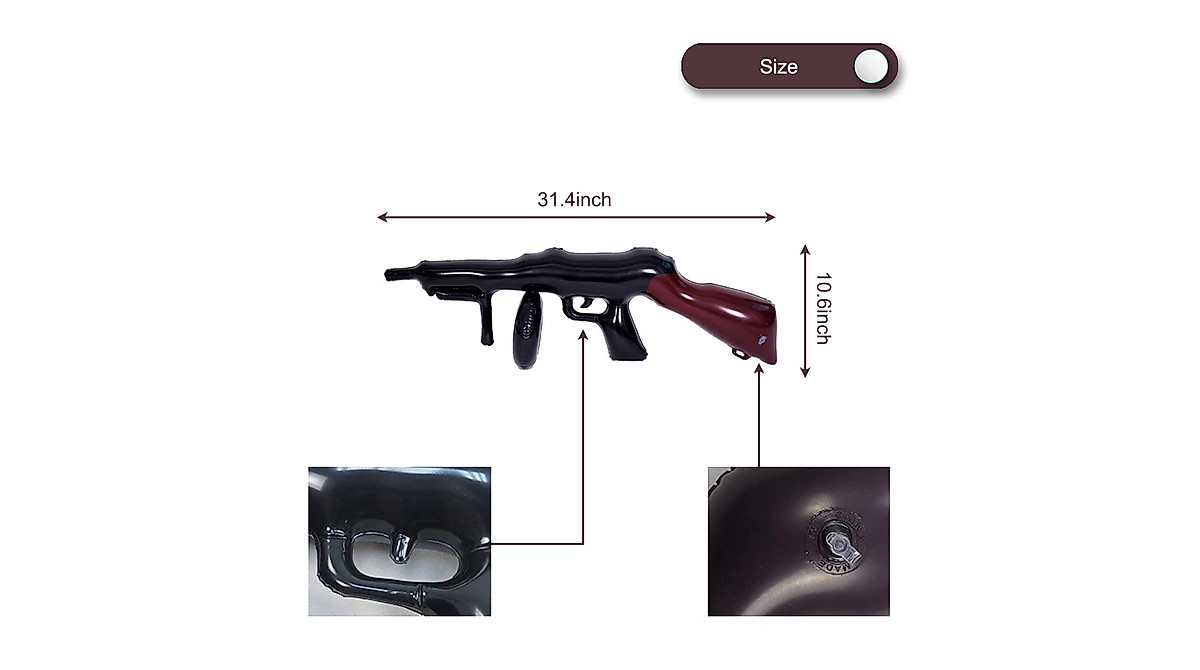 4 Inflatable Gun Props for Themed Parties & Cosplay