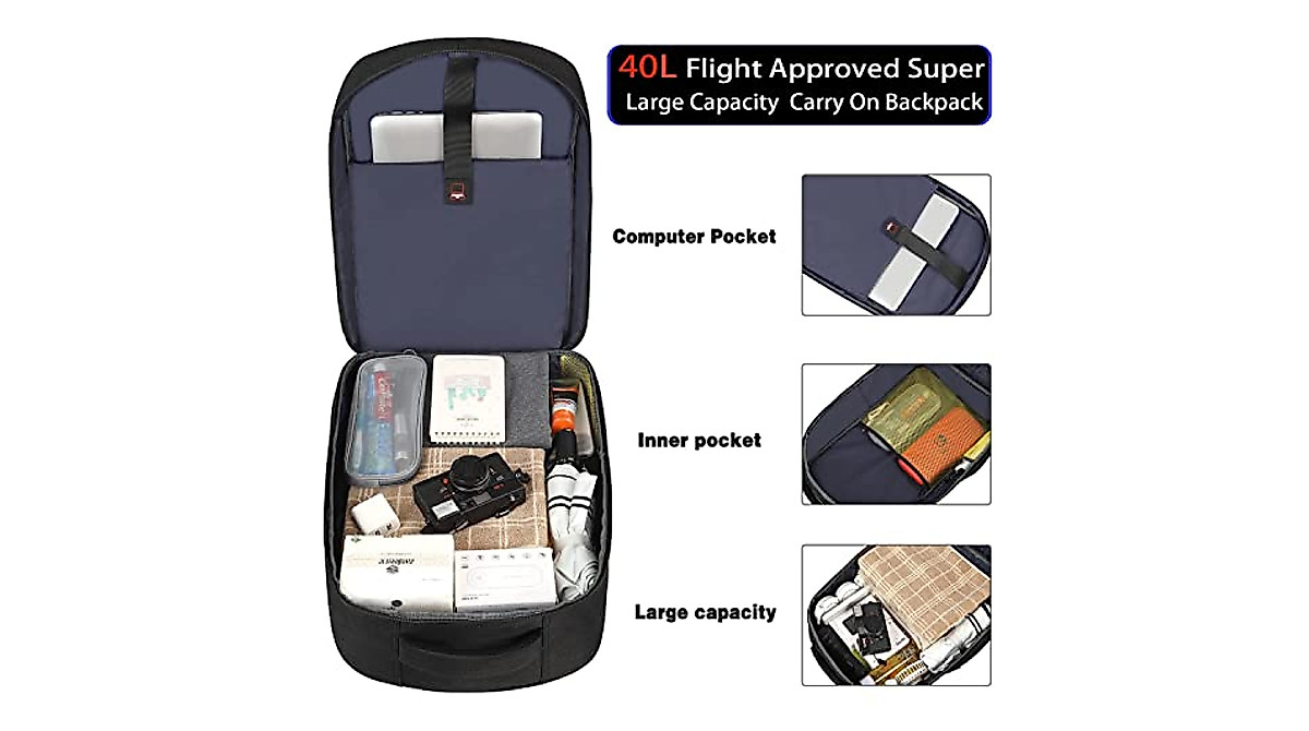 Lapsouno Travel Laptop Backpack - TSA Approved & Spacious 17