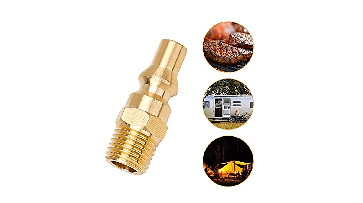 Stanbroil Brass Quick Connect Adapter for BBQ & RV