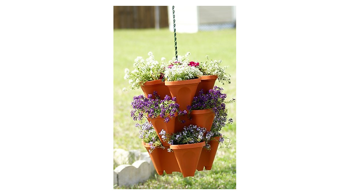 Mr. Stacky 5-Tier Strawberry Planter Pot - Space-Saving & Versatile