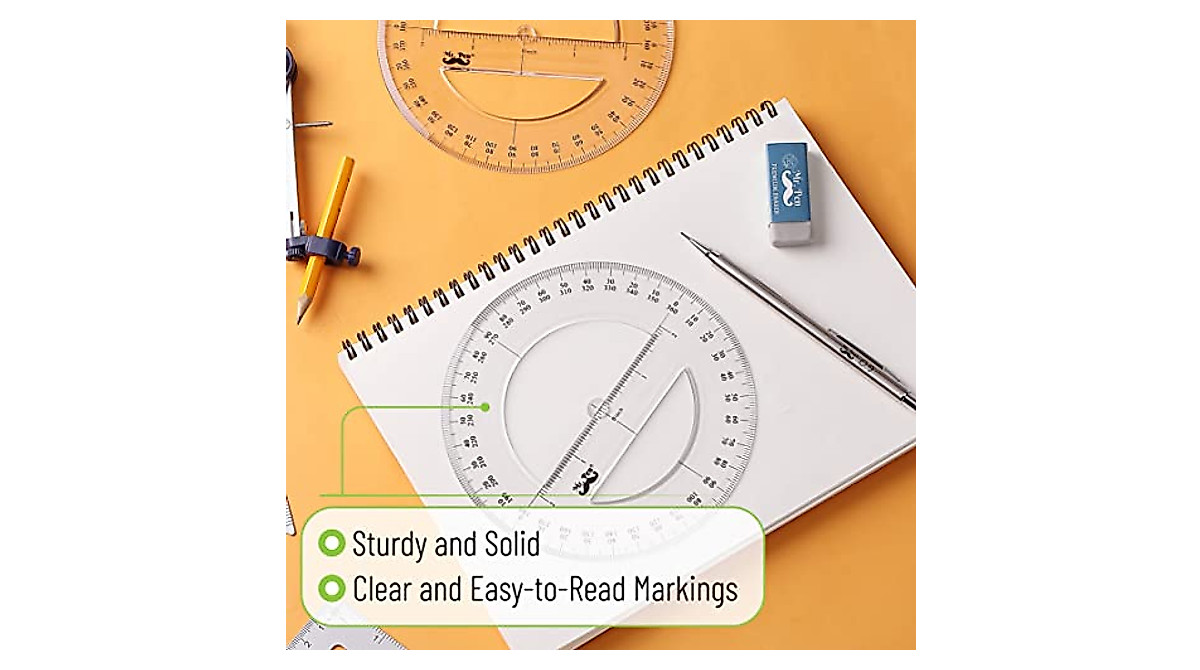 Mr. Pen Protractor Set - 2 Pack for Precise Measurements