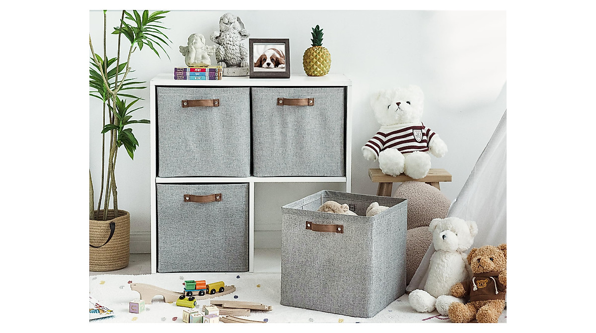 StorageWorks 45L Fabric Storage Bins - Organize with Style - Storageworks Tube Style