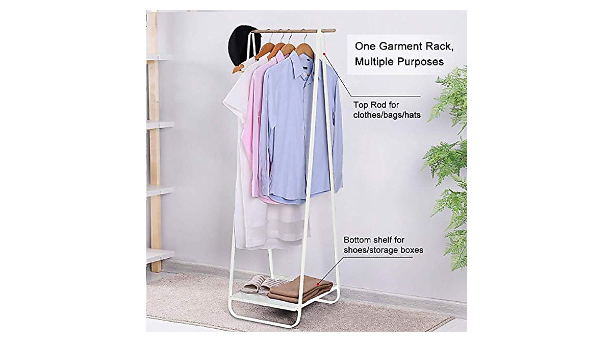 JEFEE Narrow Clothes Rack - Space-Saving Organizer