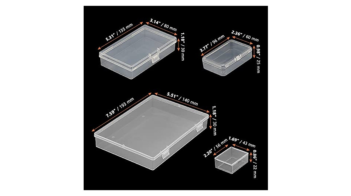 LEXININ 17 Pack Plastic Storage Boxes - Durable & Stackable Organizer