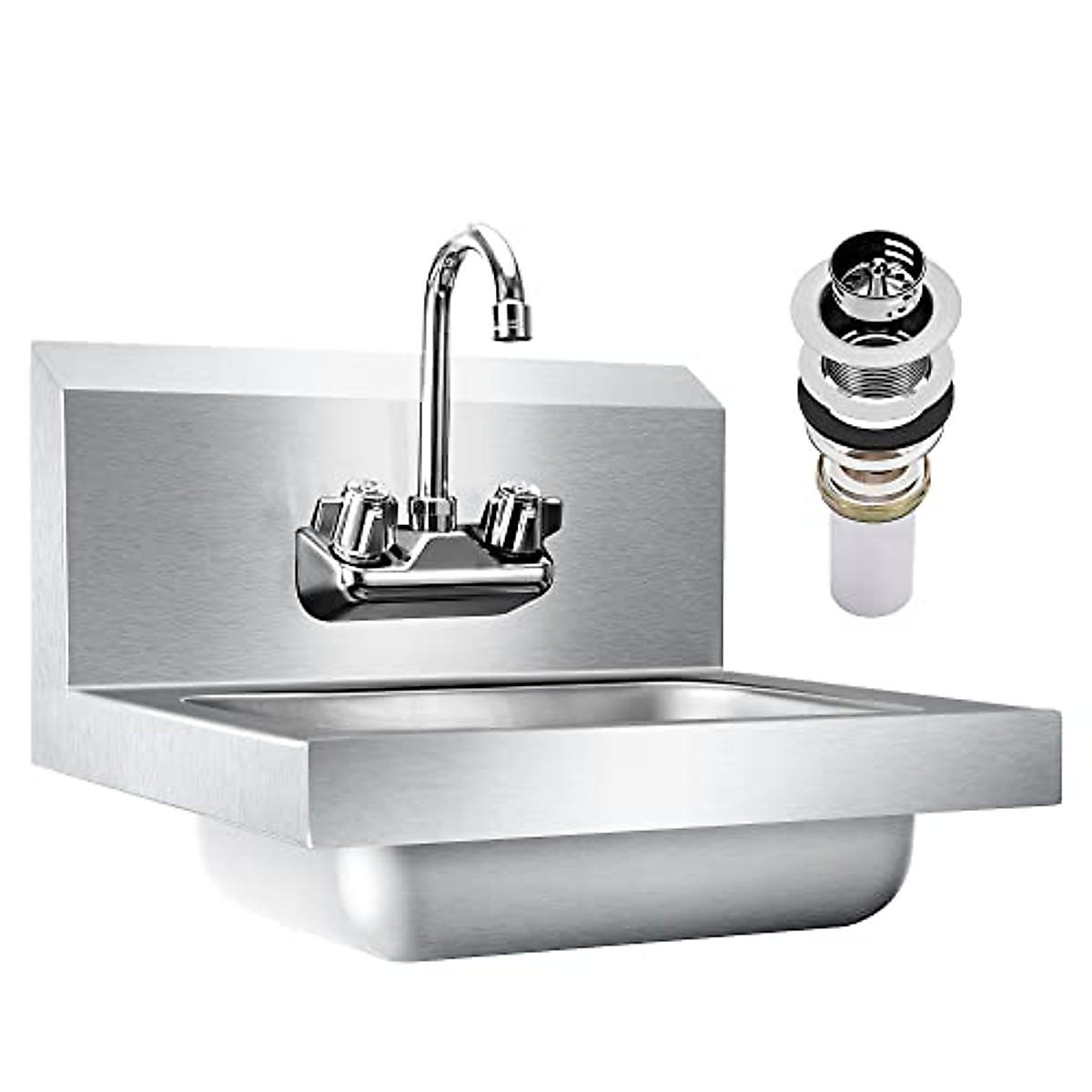 thumbnail image 2 of 15x15 Commercial Stainless Steel 1-Compartment Prep Sink With Faucet – Freestanding 2 of 5