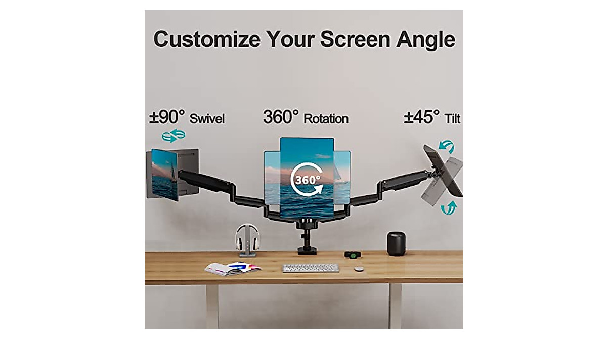 MOUNT PRO Triple Monitor Mount - Optimize Your Workspace